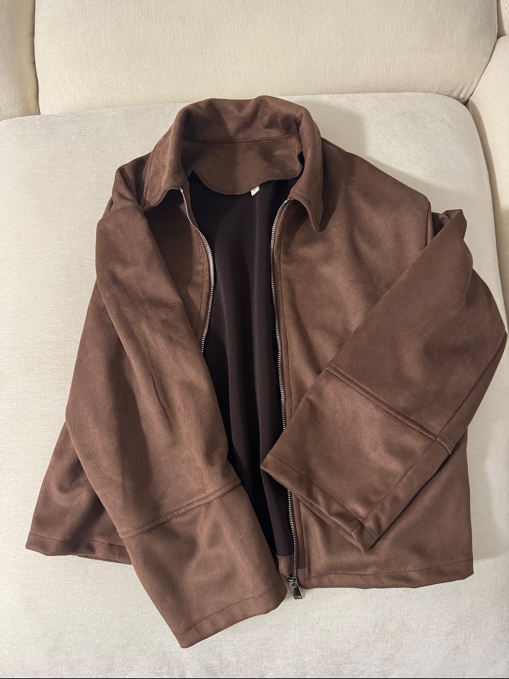 NWOT brown suede jacket